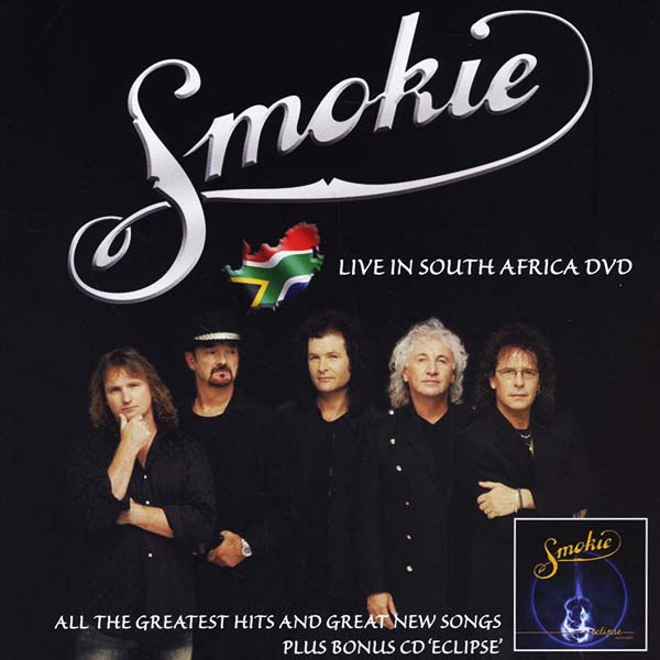 Album cover for 'Live in South Africa' by Smokie, featuring Kobus Muller.